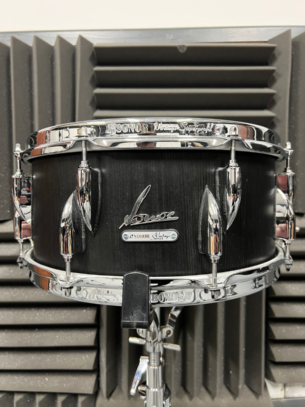 Sonor Vintage Series Snare, Black 14" x 6.5" (Used)